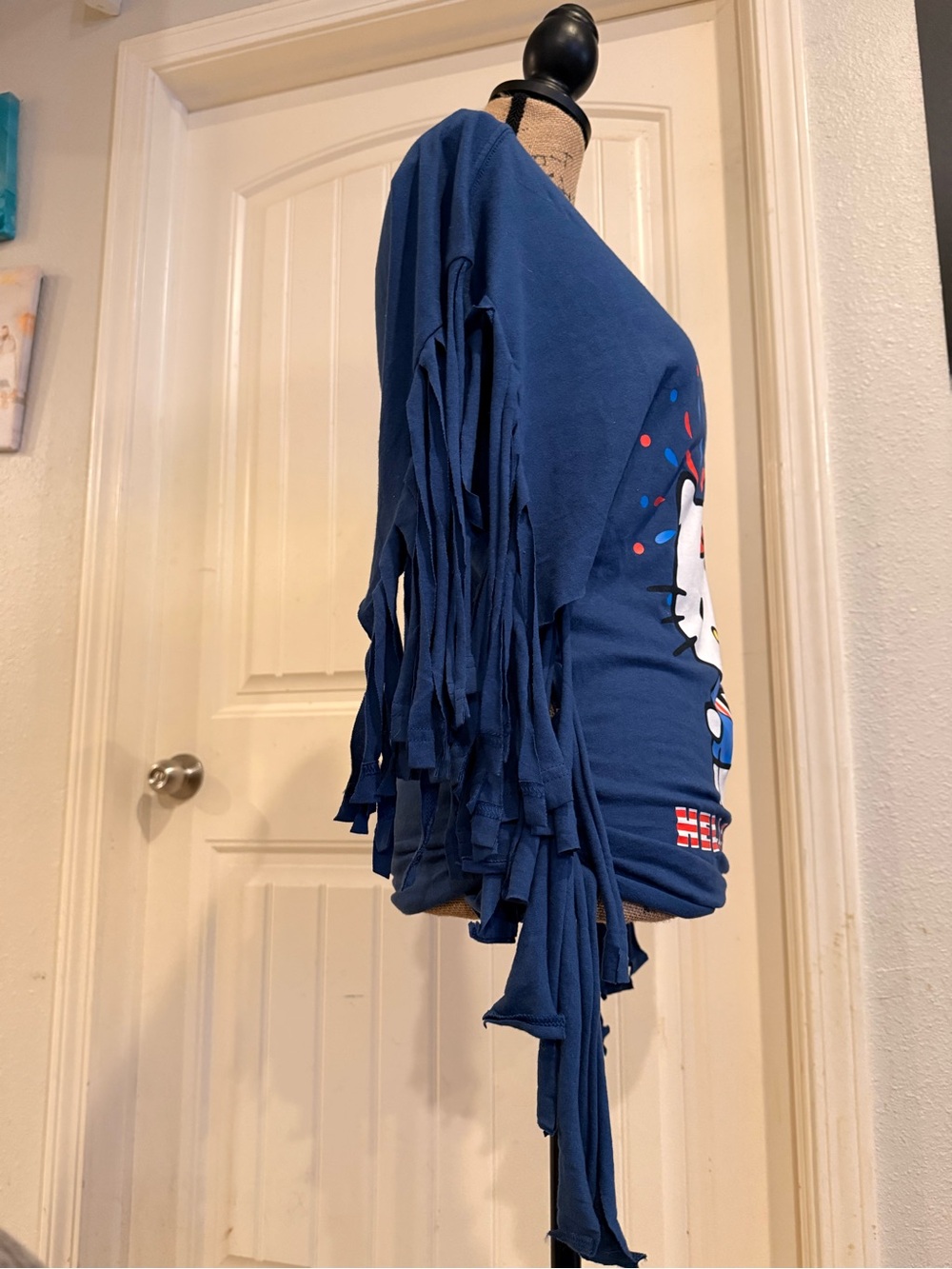 Hello Kitty Reworked Fringe Tee – Medium / Roomier Bust - Picture 3 of 5